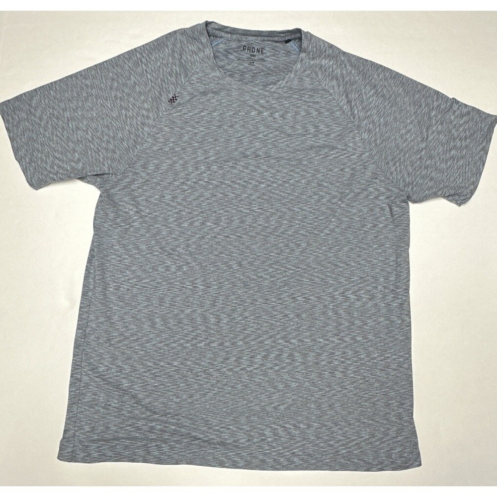Rhone T Shirt Mens Size Large Gray Short Sleeve Pullover Crew Neck Logo XXX